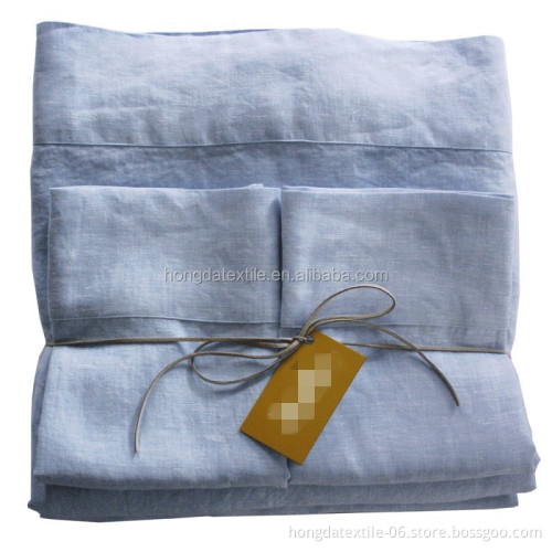 Vintage Washed French Linen Bedding Sheet Set